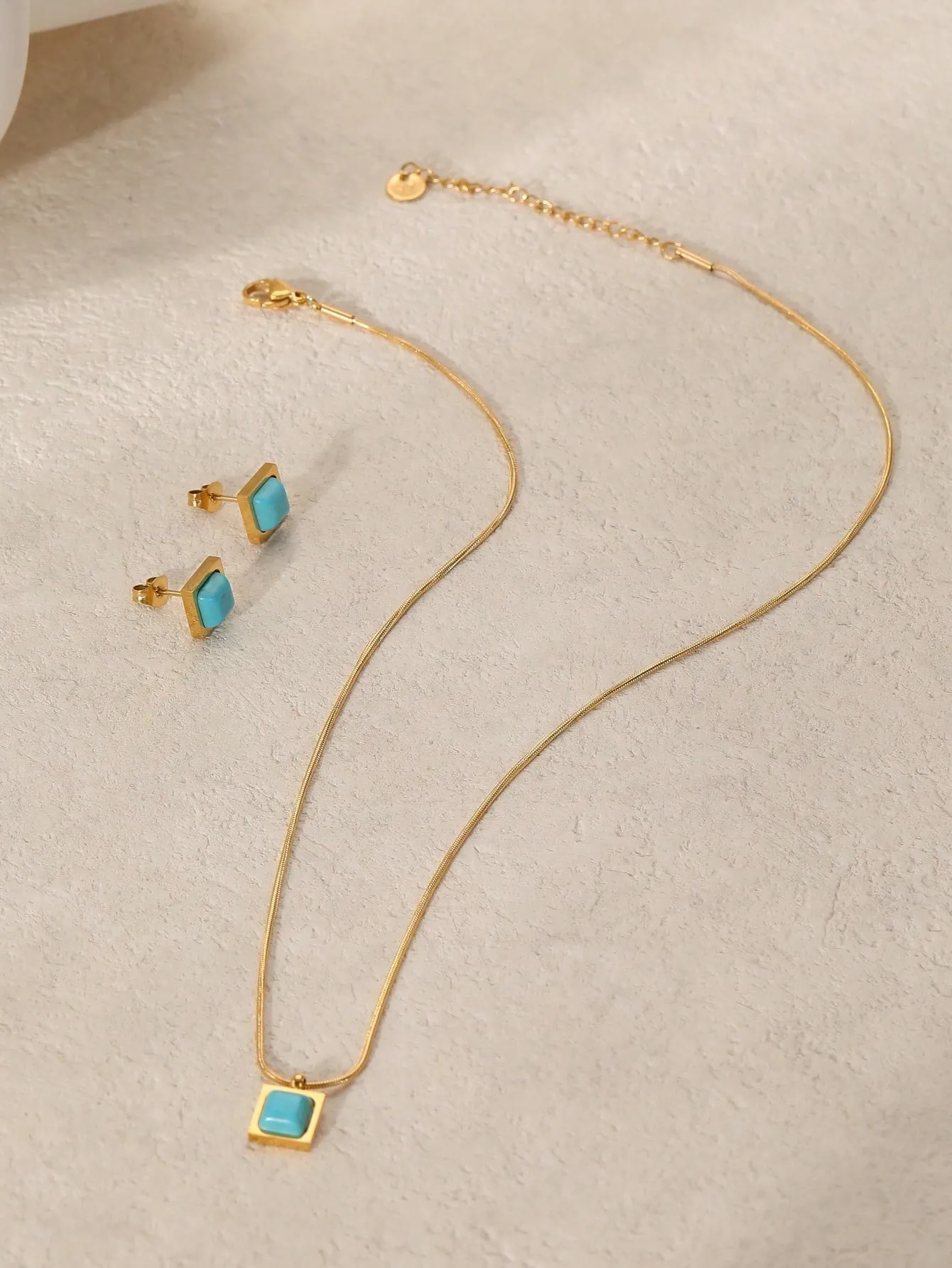 1set Vintage Turquoise Necklace & Earrings Set Jewelry Set Jewelry Gift for