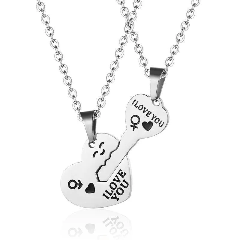 Heart Key Pendant Necklace
